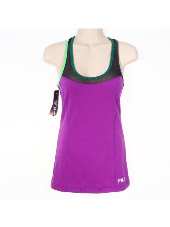 Fila Tops - Fila Racerback Womens Size XS Tank Top Mesh Back Purple/Green/Black